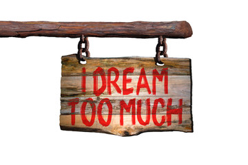 I dream too much