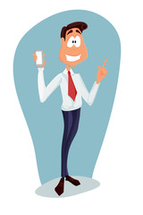 Business man cartoon character.- illustration
