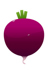 bright juicy beet cartoon over white background