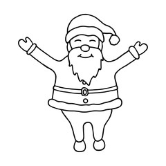 Obraz premium Santa claus on white background