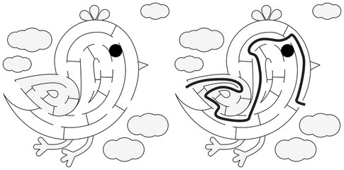 Easy bird maze