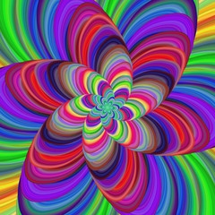 Multicolored abstract fractal spiral background
