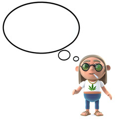 3d Hippie stoner has an idea