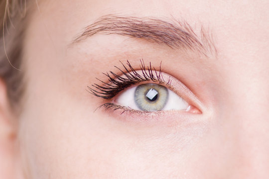 Macro image of woman's eye.
