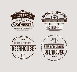 Vintage logo. Coffee shop template. Restaurant label.