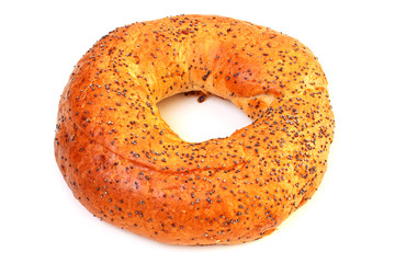 Sweet donut with poppy seeds