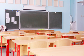 Interior of an empty school class