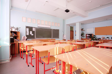 Interior of an empty school class