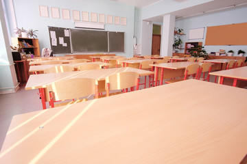Interior of an empty school class