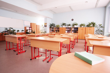 Interior of an empty school class