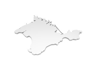3D Illustration - Karte Krim