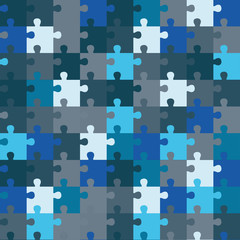 Seamless decorative vector background with puzzles. Print. Repeating background. Cloth design, wallpaper.