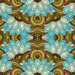 Vector Seamless Abstract Tribal Pattern