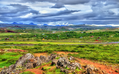 Fototapeta na wymiar Typical rural landscape of Iceland