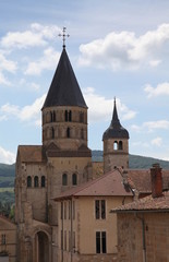Fototapeta na wymiar Visite de l'abbaye de Cluny.