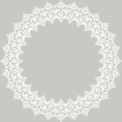 Floral Modern Vector Round Frame
