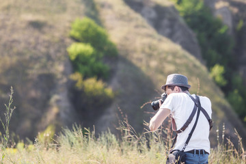 photographer in action