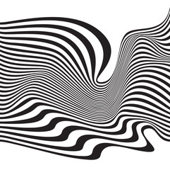 optical art opart striped wavy background abstract waves black a