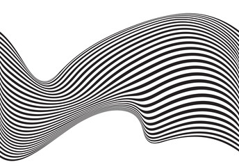 optical art opart striped wavy background abstract waves black a - 120865084