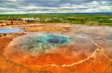 Hot springs in Haukadalur Valley - Iceland