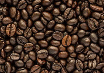 background of brown coffee beans