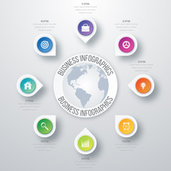 Vector illustration infographics eight options