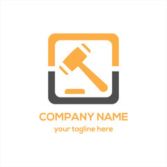 Law logo icon vector