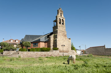 Old Church in San Justo de la Vega - Spain