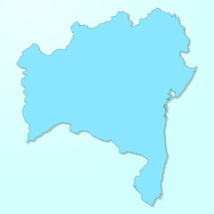 Bahia blue map on degraded background vector