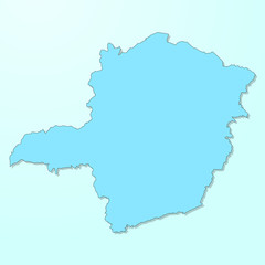 Obraz premium Minas Gerais blue map on degraded background vector