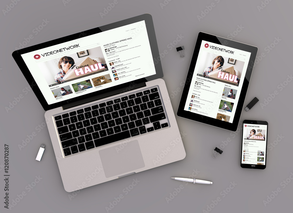 Poster responsive design vlog zenith view
