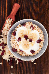 Oatmeal flakes. Healthy eating.