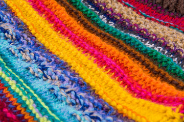 Obraz premium striped colorful wool texture