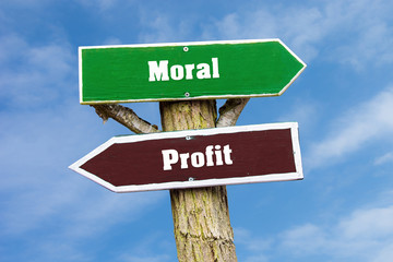Fototapeta premium Schild 127 - Moral