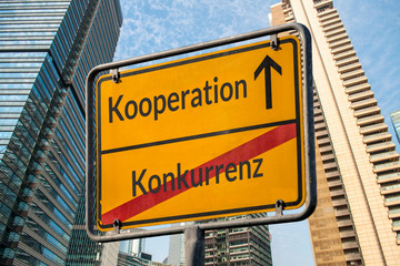 Fototapeta premium Schild 111 - Kooperation