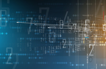 Digital technology world. Business virtual concept. Vector background