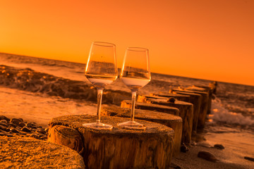 Ostsee wein am strand