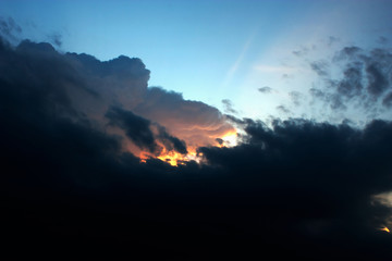 beautiful sunset sky.
