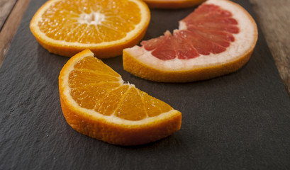 Fototapeta na wymiar Orange and grapefruit