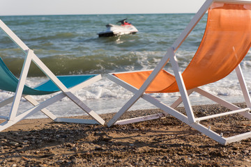 colorful beach chairs