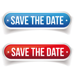 Fototapeta premium Save the Date vector button