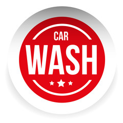 Car wash button icon vector