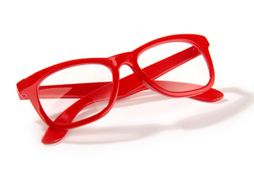 Eine rote Brille