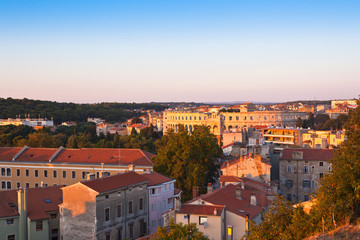 Fototapeta na wymiar Pula, Croatia cityscape