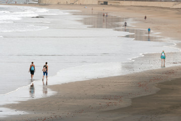 People walking in the beach