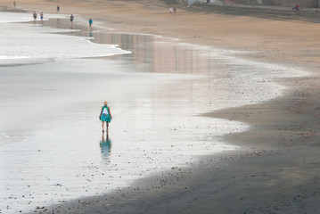 People walking in the beach