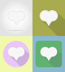 speech bubbles flat icons vector illustration