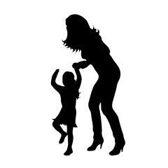 Vector silhouette of family.