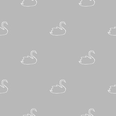 Black and white seamless pattern. Retro design element for t-shirt or wrapping design. Vintage style, hand drawn pen and ink