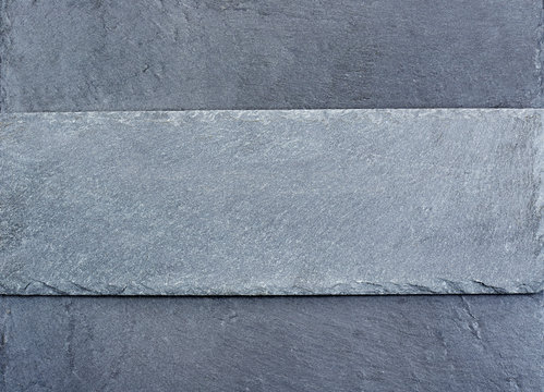 Slab Of Grey Slate On Slate Background